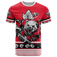 Personalized Polar Bear Hockey Canada T Shirt Maple Leaf Ice Warrior