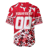 Personalized Canada Hockey Helmet Baseball Jersey Maple Leaf Pattern