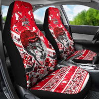 Canada Hockey Helmet Car Seat Cover Maple Leaf Pattern