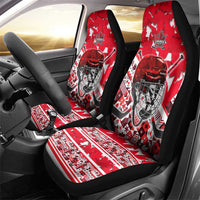 Canada Hockey Helmet Car Seat Cover Maple Leaf Pattern