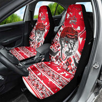 Canada Hockey Helmet Car Seat Cover Maple Leaf Pattern