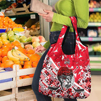 Canada Hockey Helmet Grocery Bag Maple Leaf Pattern