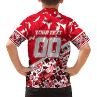 Personalized Canada Hockey Helmet Hawaiian Shirt Maple Leaf Pattern