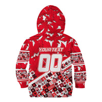 Personalized Canada Hockey Helmet Kid Hoodie Maple Leaf Pattern