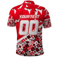 Personalized Canada Hockey Helmet Polo Shirt Maple Leaf Pattern