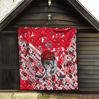 Canada Hockey Helmet Quilt Maple Leaf Pattern