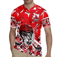 Personalized Canada Hockey Helmet Rugby Jersey Maple Leaf Pattern