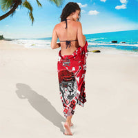 Canada Hockey Helmet Sarong Maple Leaf Pattern