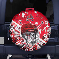 Canada Hockey Helmet Spare Tire Cover Maple Leaf Pattern