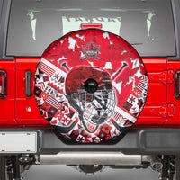 Canada Hockey Helmet Spare Tire Cover Maple Leaf Pattern