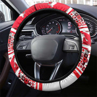 Canada Hockey Helmet Steering Wheel Cover Maple Leaf Pattern