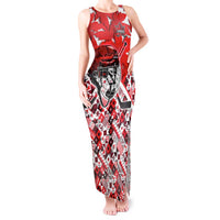 Personalized Canada Hockey Helmet Tank Maxi Dress Maple Leaf Pattern