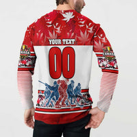 Personalized Canada Elite Hockey Button Sweatshirt Champions Spirit