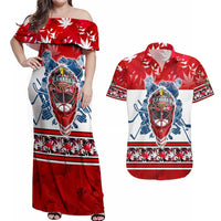 Personalized Canada Elite Hockey Couples Matching Off Shoulder Maxi Dress and Hawaiian Shirt Champions Spirit