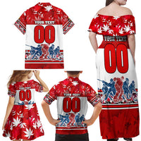 Personalized Canada Elite Hockey Family Matching Off Shoulder Maxi Dress and Hawaiian Shirt Champions Spirit