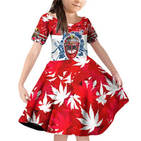 Personalized Canada Elite Hockey Family Matching Off Shoulder Short Dress and Hawaiian Shirt Champions Spirit