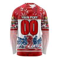 Personalized Canada Elite Hockey Long Sleeve Shirt Champions Spirit