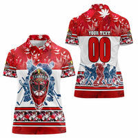 Personalized Canada Elite Hockey Women Polo Shirt Champions Spirit