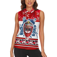 Personalized Canada Elite Hockey Women Sleeveless Polo Shirt Champions Spirit