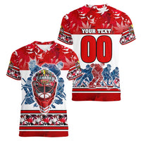 Personalized Canada Elite Hockey Women V-Neck T-Shirt Champions Spirit