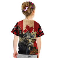Personalized Canada Moose Kid T Shirt Canadian Flag Maple Leaf Vintage