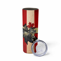Canada Moose Skinny Tumbler Canadian Flag Maple Leaf Vintage
