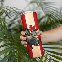 Canada Moose Skinny Tumbler Canadian Flag Maple Leaf Vintage