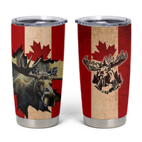 Canada Moose Tumbler Cup Canadian Flag Maple Leaf Vintage