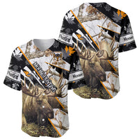 Personalized Moose Hunting Baseball Jersey Autumn Wilderness Adventure Camo