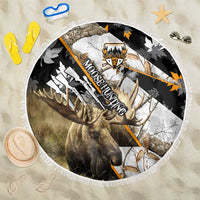 Moose Hunting Beach Blanket Autumn Wilderness Adventure Camo