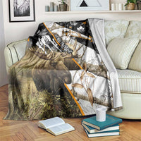 Moose Hunting Blanket Autumn Wilderness Adventure Camo