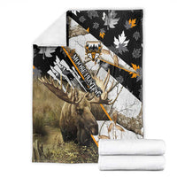 Moose Hunting Blanket Autumn Wilderness Adventure Camo