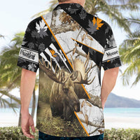 Personalized Moose Hunting Hawaiian Shirt Autumn Wilderness Adventure Camo