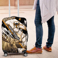 Moose Hunting Luggage Cover Autumn Wilderness Adventure Camo