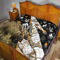 Moose Hunting Quilt Autumn Wilderness Adventure Camo