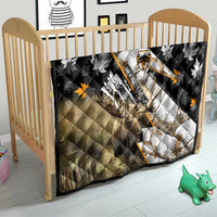 Moose Hunting Quilt Autumn Wilderness Adventure Camo