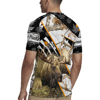 Personalized Moose Hunting Rugby Jersey Autumn Wilderness Adventure Camo