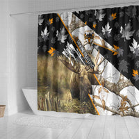 Moose Hunting Shower Curtain Autumn Wilderness Adventure Camo