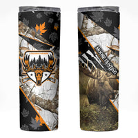 Moose Hunting Skinny Tumbler Autumn Wilderness Adventure Camo