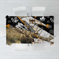 Moose Hunting Tablecloth Autumn Wilderness Adventure Camo