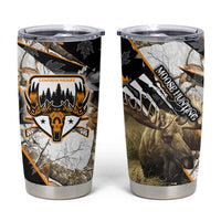 Moose Hunting Tumbler Cup Autumn Wilderness Adventure Camo