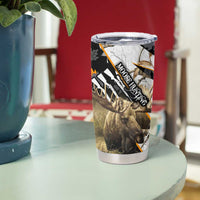 Moose Hunting Tumbler Cup Autumn Wilderness Adventure Camo
