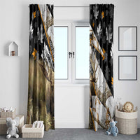 Moose Hunting Window Curtain Autumn Wilderness Adventure Camo