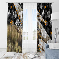 Moose Hunting Window Curtain Autumn Wilderness Adventure Camo