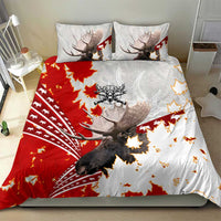 Moose Hunting Bedding Set Canada Maple Leaf