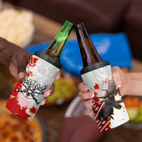 Moose Hunting 4 in 1 Can Cooler Tumbler Canada Maple Leaf