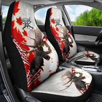 Moose Hunting Car Seat Cover Canada Maple Leaf