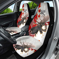 Moose Hunting Car Seat Cover Canada Maple Leaf