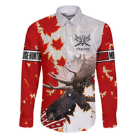 Moose Hunting Family Matching Puletasi and Hawaiian Shirt Canada Maple Leaf