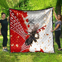 Moose Hunting Quilt Canada Maple Leaf